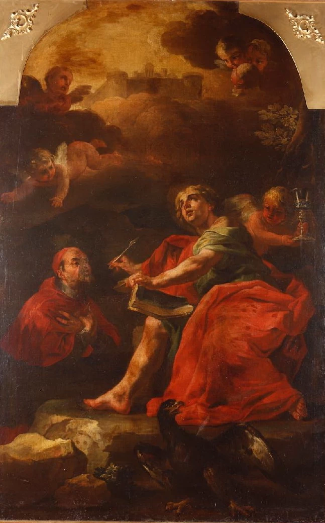 San Giovanni Evangelista in olio su tela